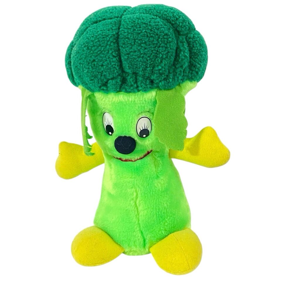 GOFFA Vintage Garden Patch Friends Stuffed Animal Anthropomorphic Broccoli Plush